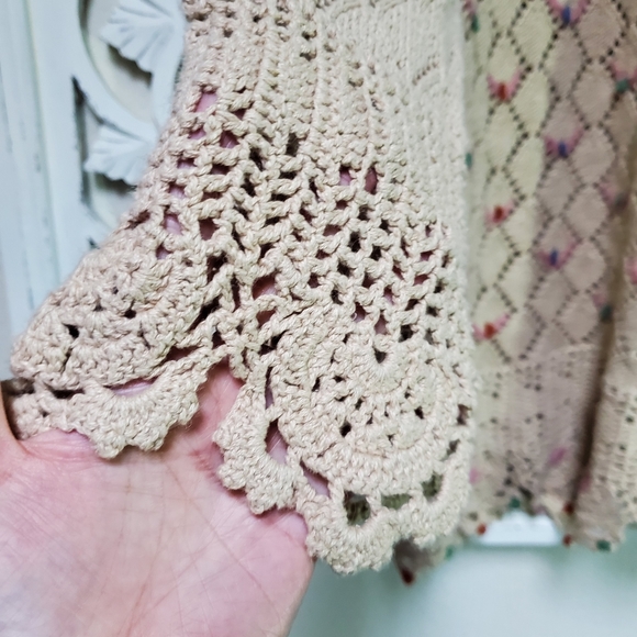 Women's Beige Crochet Sweater - Picture 3 of 6